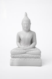 Hand-Carved Marble Samadhi Buddha Statue