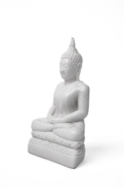 Hand-Carved Marble Samadhi Buddha Statue