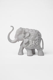 Hand-Carved Marble Elephant Figurine Stone Craft