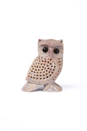 Hand-Carved Soapstone Owl Figurine — Jali Edition Stone Craft