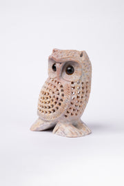 Hand-Carved Soapstone Owl Figurine — Jali Edition Stone Craft