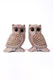 Hand-Carved Soapstone Owl Figurine — Jali Edition Stone Craft (Copy)