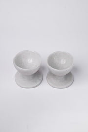 Hand-Carved Marble Diya Stand Stone