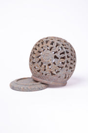 Hand-Carved Stone Candle Globe