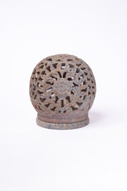 Hand-Carved Stone Candle Globe