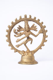 Brass Nataraja Statue — Dancing Shiva · Lost-Wax Cast Brass Sculpture · Handcrafted