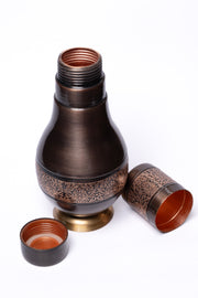 Hand-Engraved Copper Bedside Carafe & Tumbler Set — Ayurvedic Copper Vessel · Tamra Jal · Handcrafted