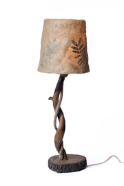 Handcrafted Twisted Driftwood Table Lamp Natural Driftwood