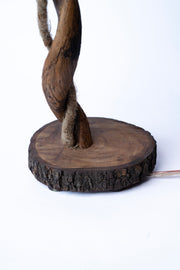 Handcrafted Twisted Driftwood Table Lamp Natural Driftwood