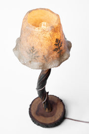 Handcrafted Open-Crown Driftwood Table Lamp Natural Driftwood