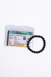 Natural Black Tourmaline Stone Bracelet Lab Certified Crystal Jewellery