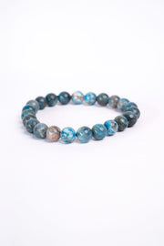 Natural Blue Apatite Stone Bracelet Lab Certified Crystal Jewellery
