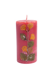 Handmade Rose Red Pillar Candle Handcrafted Candle