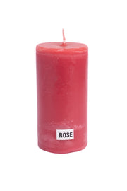 Handmade Rose Red Pillar Candle Handcrafted Candle