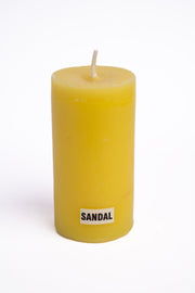 Handmade Sandalwood Pillar Candle Handcrafted Candle