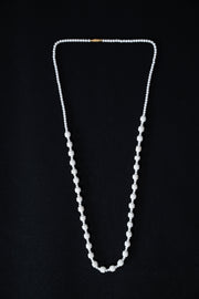 Hand-Carved Marble Alternating Bead Necklace Stone Jewellery