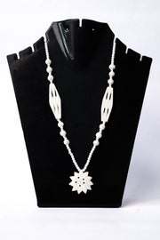 Hand-Carved Marble Bead Necklace Stone Jewellery