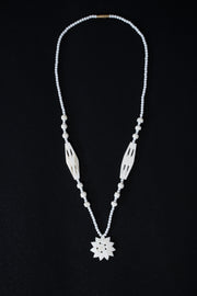 Hand-Carved Marble Bead Necklace Stone Jewellery