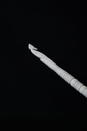 Hand-Carved Marble Pen — Peacock Finial · Single-Stone Carving · Made in India