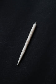Hand-Carved Marble Pen — Turned & Spiral Body · Single-Stone Carving · Made in India
