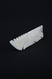 Hand-Carved Marble Leaf Hair Clip Stone Jewellery