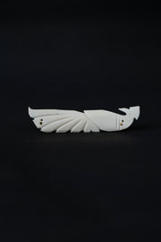 Hand-Carved Marble Bird Barrette Hair Clip Stone Jewellery · Pure White Marble · Handcrafted