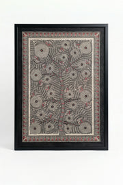 Madhubani Tree of Life with Owls