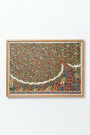 Madhubani Tree of Life with Birds & Peacocks