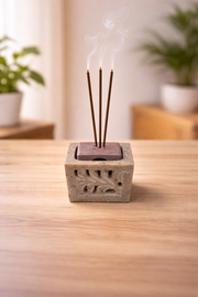 Hand-Carved Soapstone Incense Holder