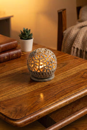 Hand-Carved Stone Candle Globe