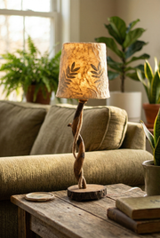 Handcrafted Twisted Driftwood Table Lamp Natural Driftwood