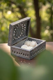 Hand-Carved Soapstone Jewellery Box
