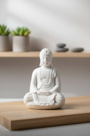 Hand-Carved Marble Buddha Statue