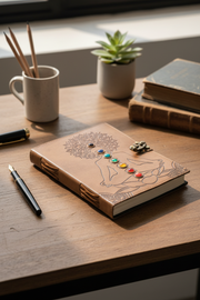 Seven Chakra Leather Journal Handcrafted Leather