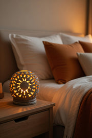 Hand-Carved Stone Candle Globe