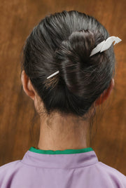 Hand-Carved Marble Bird Barrette Hair Clip Stone Jewellery · Pure White Marble · Handcrafted