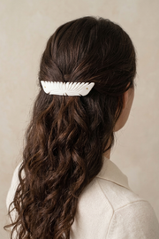 Hand-Carved Marble Leaf Hair Clip Stone Jewellery
